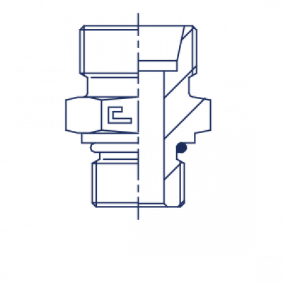 Штуцер ввертной F 24 Прямое UNF уплотнение тип А - 100923.1