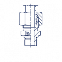 Штуцер ввертной F 24 Прямое UNF уплотнение тип А в сборе с В3 - 100925