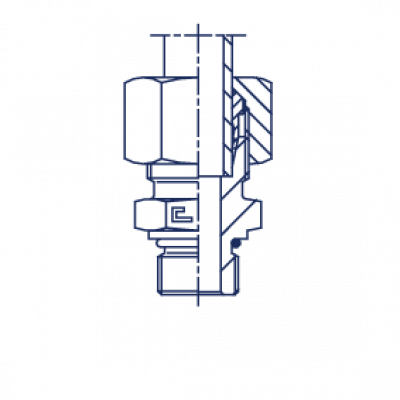 Штуцер ввертной F 24 Прямое UNF уплотнение тип А в сборе с В3 - 100941