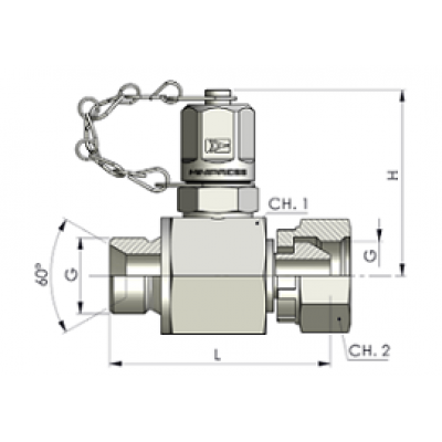 Контрольная точка 16x2 - BSP 1/2 (Т-образ., металл.) S11912G00C