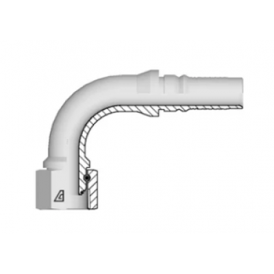 Фитинг для РВД Alfagomma BSP Interlock внутренняя резьба 90 градусов - H1720892-161600