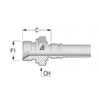 Фитинг для РВД Alfagomma BSP Interlock конус 60° наружная резьба - H1710510-121200