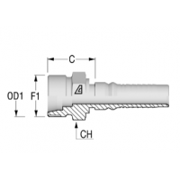 Фитинг для РВД Alfagomma DKO-S Interlock конус 24° наружная резьба - H1711210-103000