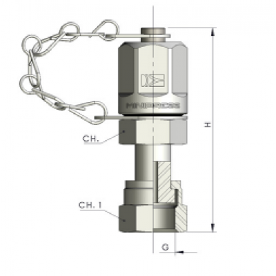 Контрольная точка 16x2 - ORFS (Г) 13/16-16 (накидная гайка, металл.) S115131FSC