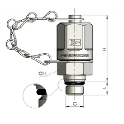 Контрольная точка 16x2 - UNF 3/4-16 o-ring (металл.) S10134X16C