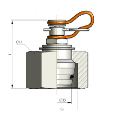 Контрольная точка штепсельная - DKO-L (Г) 18x1.5 12 1018X15B