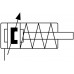 Пневмоцилиндр 10x25 мм SNS C85 10X25T круглый с пружинным возвратом