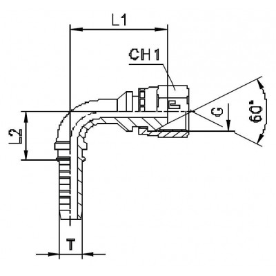 Фитинг CAST DN 10 BSP (Г) 1/4 (90) 802908