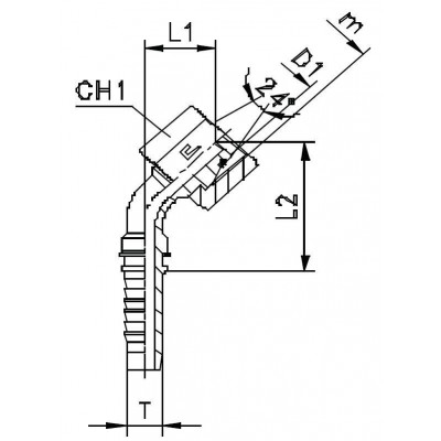 Фитинг CAST DN 10 DKO-S (Г) 22x1.5 14 (45) 801218