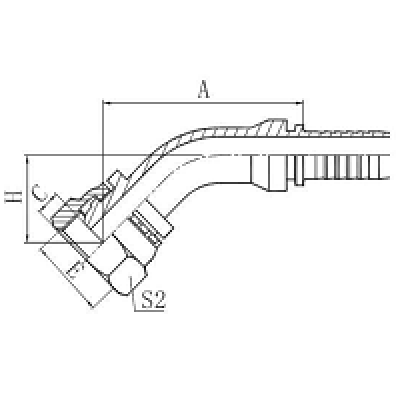 Фитинг NN DN 20 DK (Г) 30x1.5 (45) накидная гайка 20141-30-12T-PM