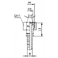 Фитинг CAST DN 05 DKO-L (Г) 14x1.5 8 801003