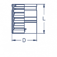 Муфта TIEFFE DN 25 1SN/2SN/2SC с зачисткой BXLP16