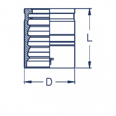 Муфта TIEFFE DN 25 1SN/2SN/2SC с зачисткой BXLP16