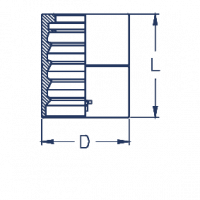 Муфта TIEFFE DN 32 1SN с зачисткой BXL20