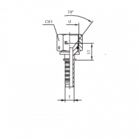 Фитинг CAST DN 05 JIC (Г) 1/2 (штифтованная гайка) 801802