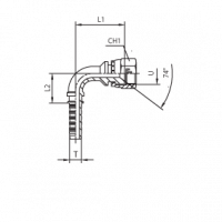 Фитинг CAST DN 05 JIC (Г) 1/2 (90) 801902