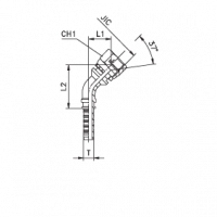 Фитинг CAST DN 05 JIC (Г) 1/2 (45) 802202