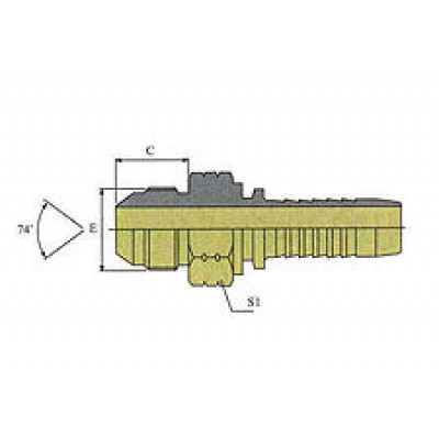 Фитинг NN DN 08 JIC (Ш) 9/16 16711-06-05-TR