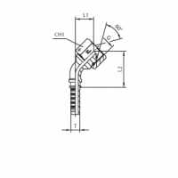 Фитинг CAST DN 06 BSP (Г) 1/2 (45) (штифтованная гайка) (o-ring) 803326