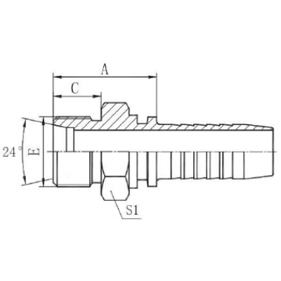 Фитинг NN DN 20 DKO-L (Ш) 36x2 22 10411-36-12-PM