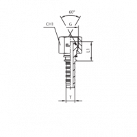 Фитинг CAST DN 06 BSP (Г) 1/2 (накидная гайка) (o-ring) 802876