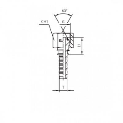 Фитинг CAST DN 06 BSP (Г) 1/2 (накидная гайка) (o-ring) 802876