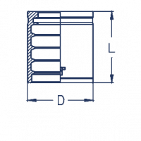 Муфта TIEFFE DN 08 1SN/1SC/2SC/R16S/R17 BNK105