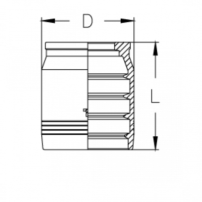 Муфта TIEFFE DN 25 1SN/2SN/2SC CS (без зачистки) BSN216