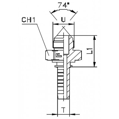 Фитинг CAST DN 06 JIC (Ш) 1/2 801604