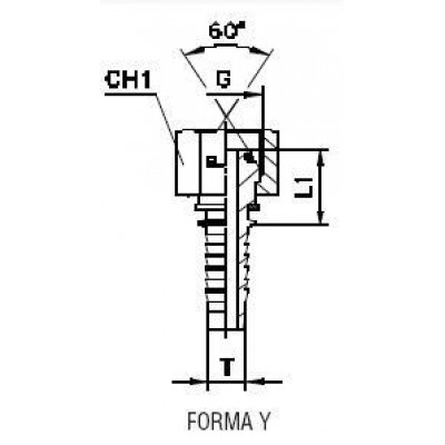 Фитинг CAST DN 08 BSP (Г) 1/2 (накидная гайка) (o-ring) 802877